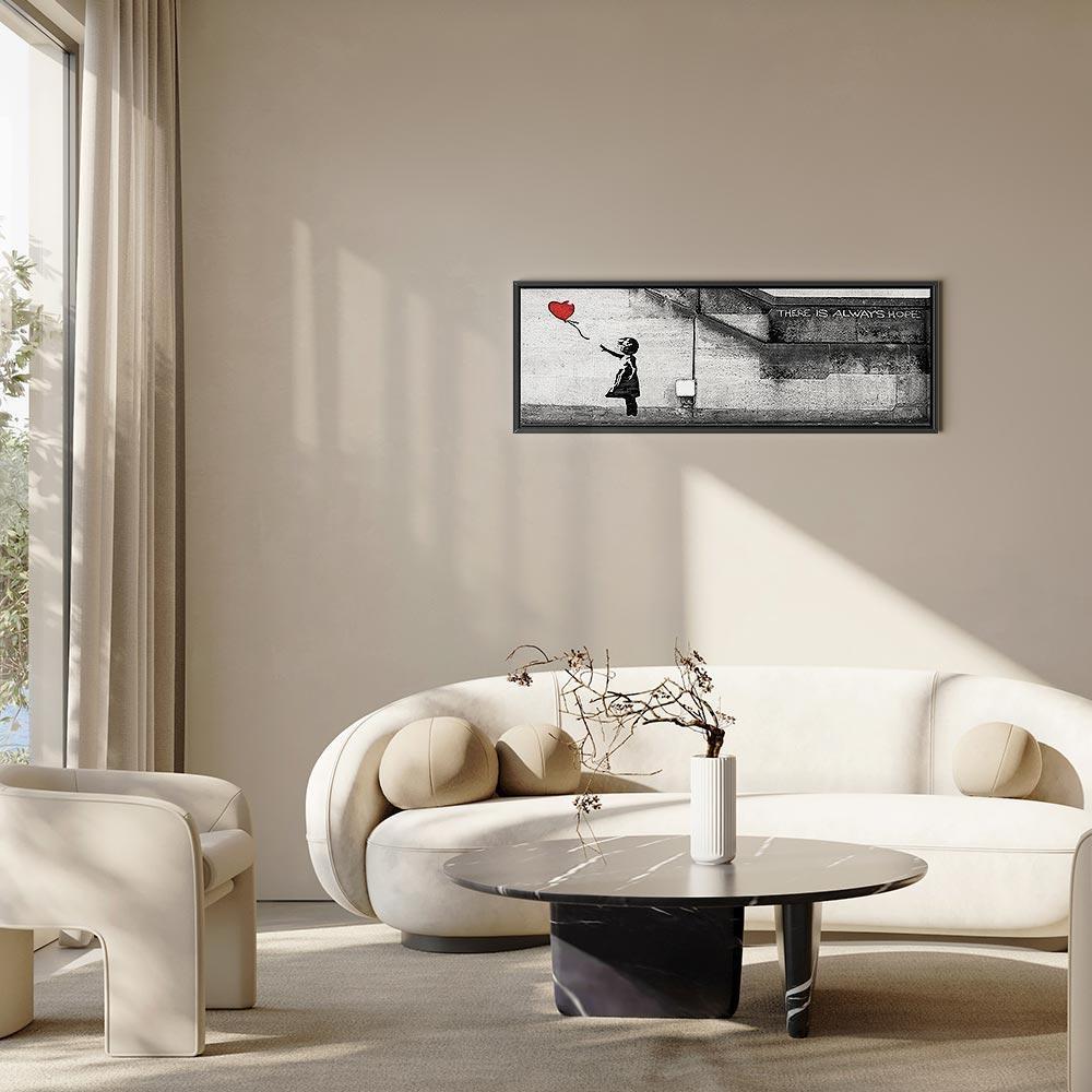 Leinwandbild - There is Always Hope (1 Part) Narrow Red