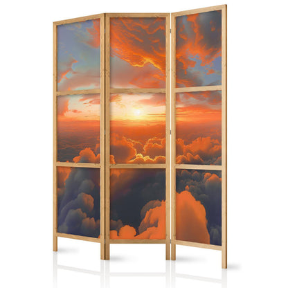 Japanischer Paravent - When Dawn Tickles the Clouds: A Spectacle of Colors on the Morning Sky Artgeist