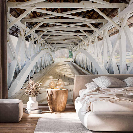 Fototapete Alte Brücke – Nostalgischer Charme mit architektonischer Tiefe