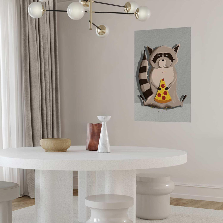 Poster - Raccoon Glutton Artgeist