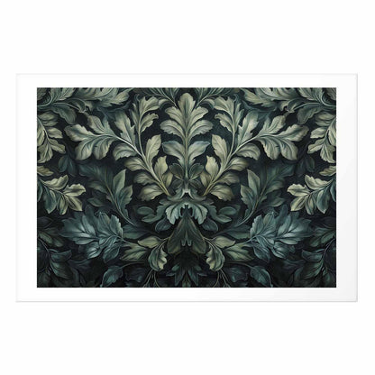 Poster - Victorian Leaves in Dark Greens