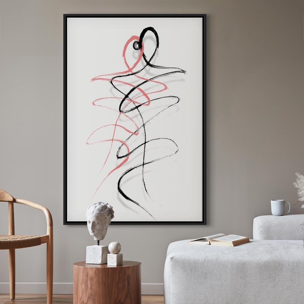 Leinwandbild - Tangled Passion (1 Part) Vertical