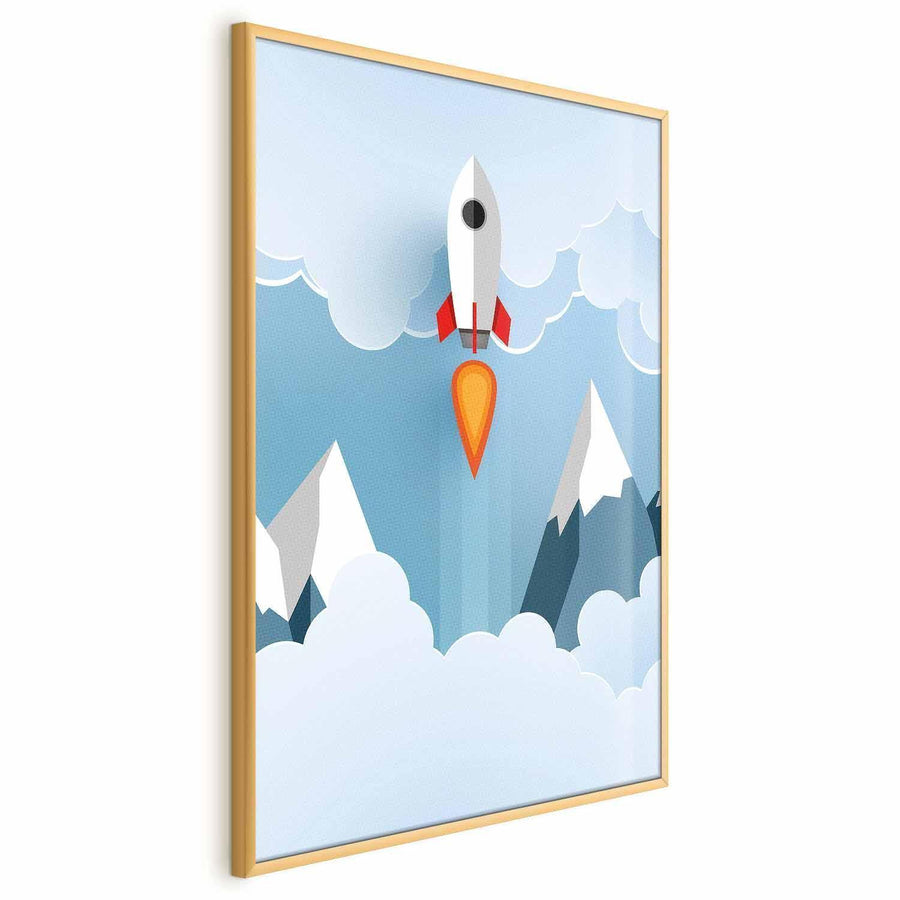 Poster - Rocket in the Clouds Artgeist