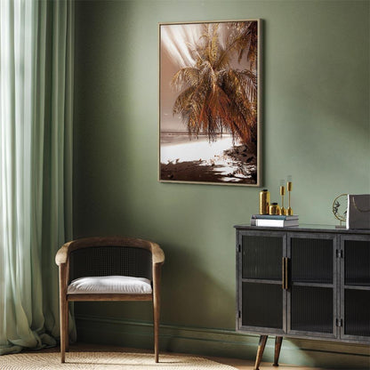 Leinwandbild - Palm Shadow (1 Part) Vertical