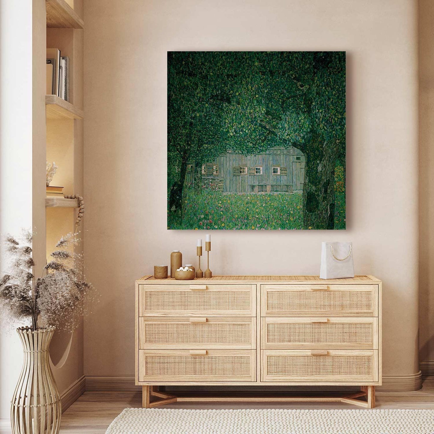Leinwandbild - Oberösterreichisches Bauernhaus (Gustav Klimt) Artgeist