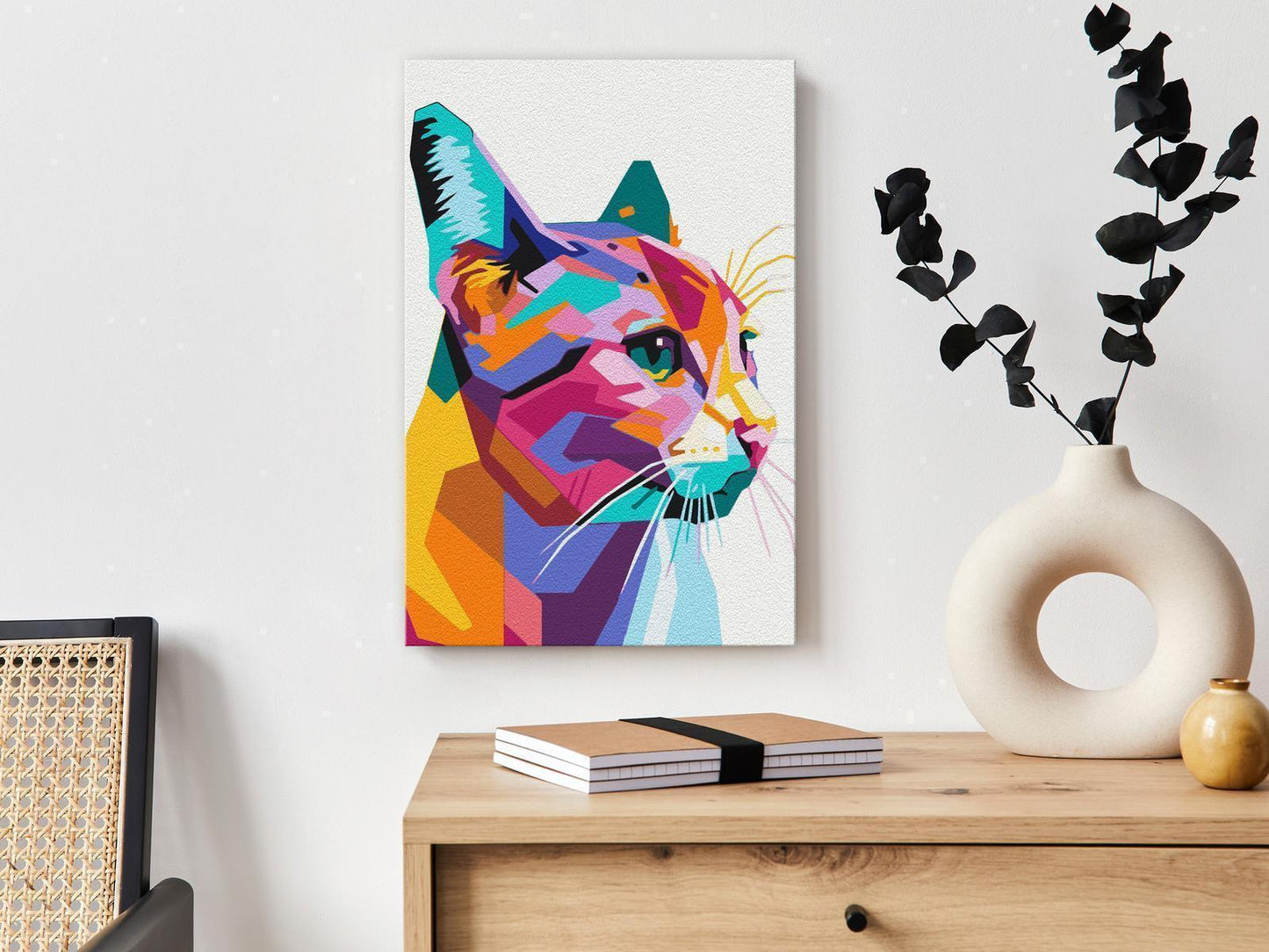 Malen nach Zahlen - Geometric Cat