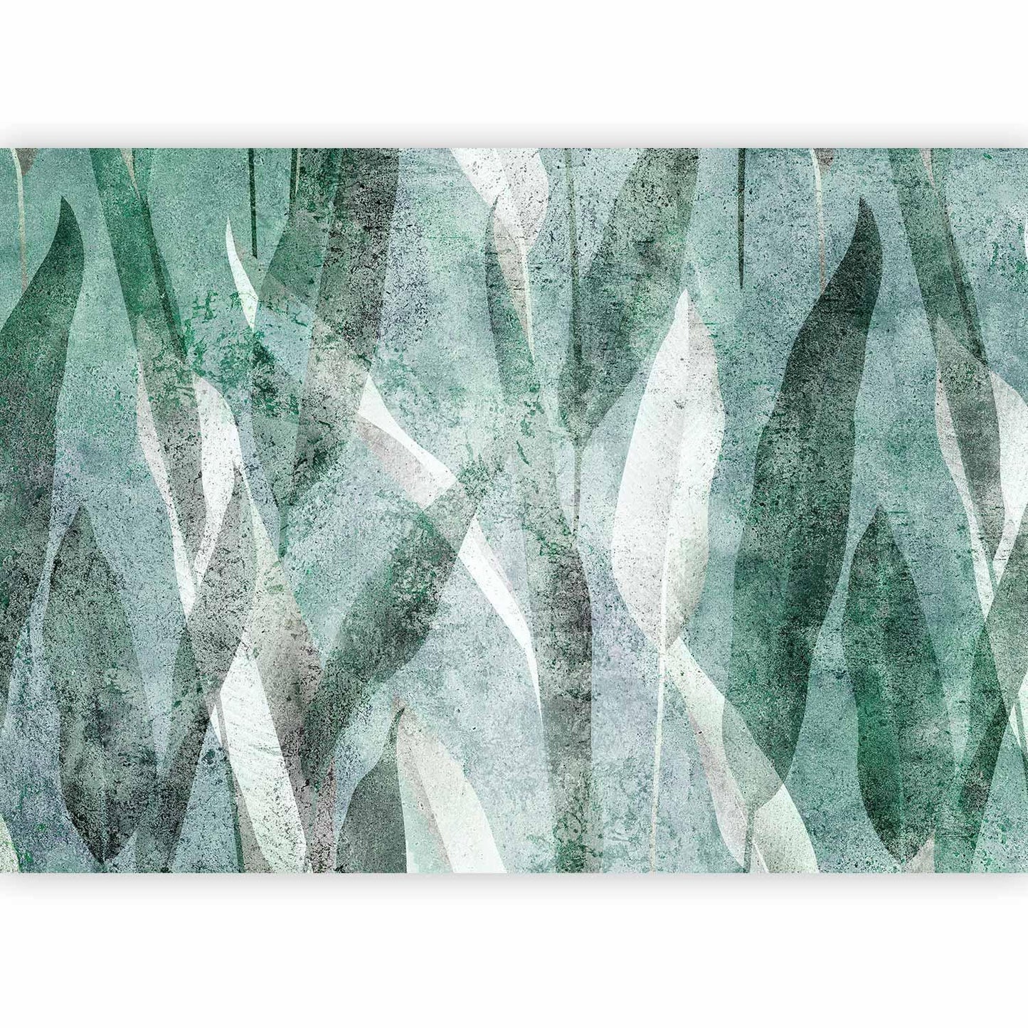 Fototapete Unterwasser Eleganz - Grazile Wasserpflanzen in beruhigenden Blautönen
