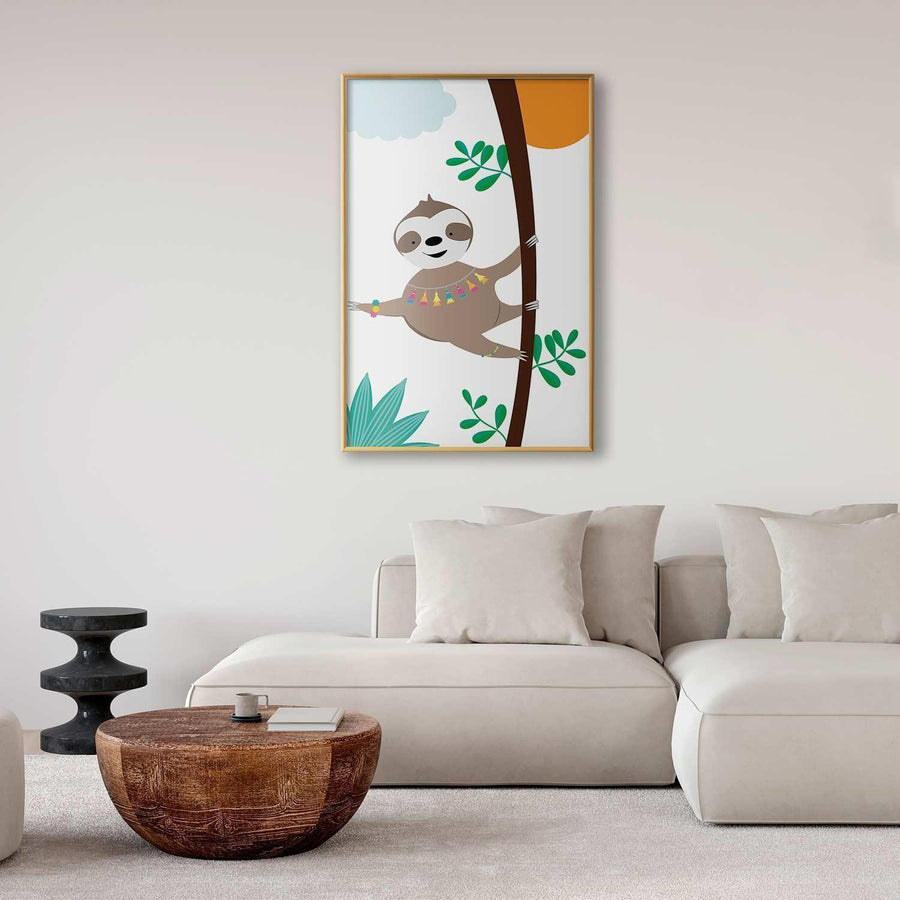 Poster - Cheerful Sloth Artgeist