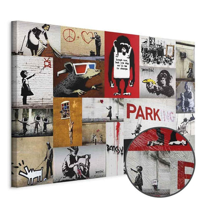 Leinwandbild - Banksy - collage