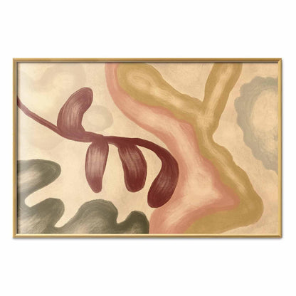 Poster - Colorful Shapes - worn figures in lime wash technique