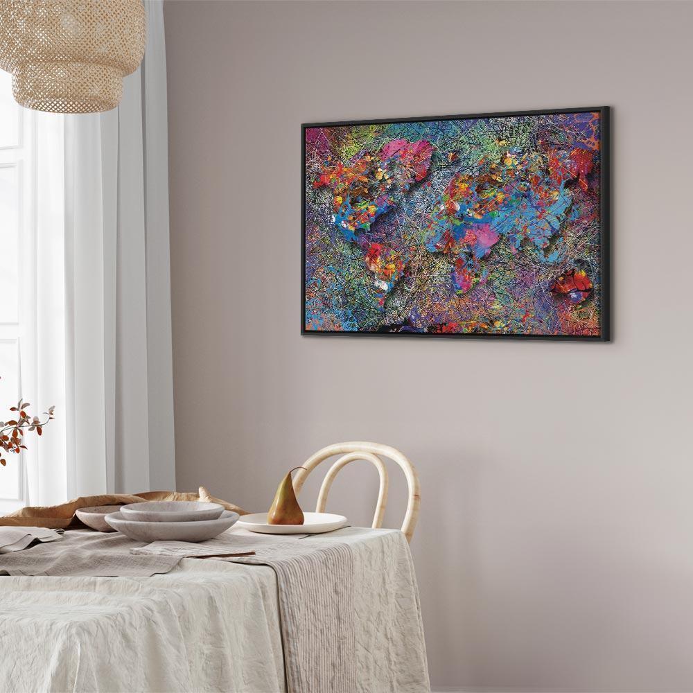 Leinwandbild - Map: Jackson Pollock inspiration