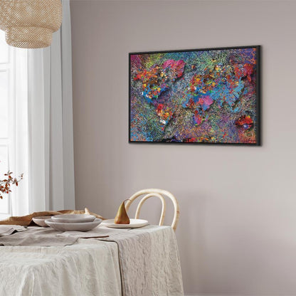 Leinwandbild - Map: Jackson Pollock inspiration