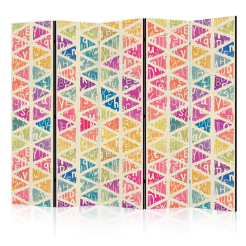 Paravent - Letters nad Triangles II Artgeist