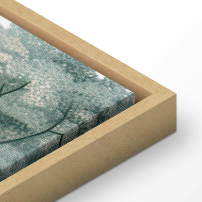 Leinwandbild - View of the Park and Lake Retro Vintage Landscape in Greens