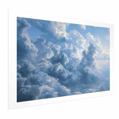 Poster - Ocean in the Air: Waving Clouds Reflecting Morning Light Artgeist