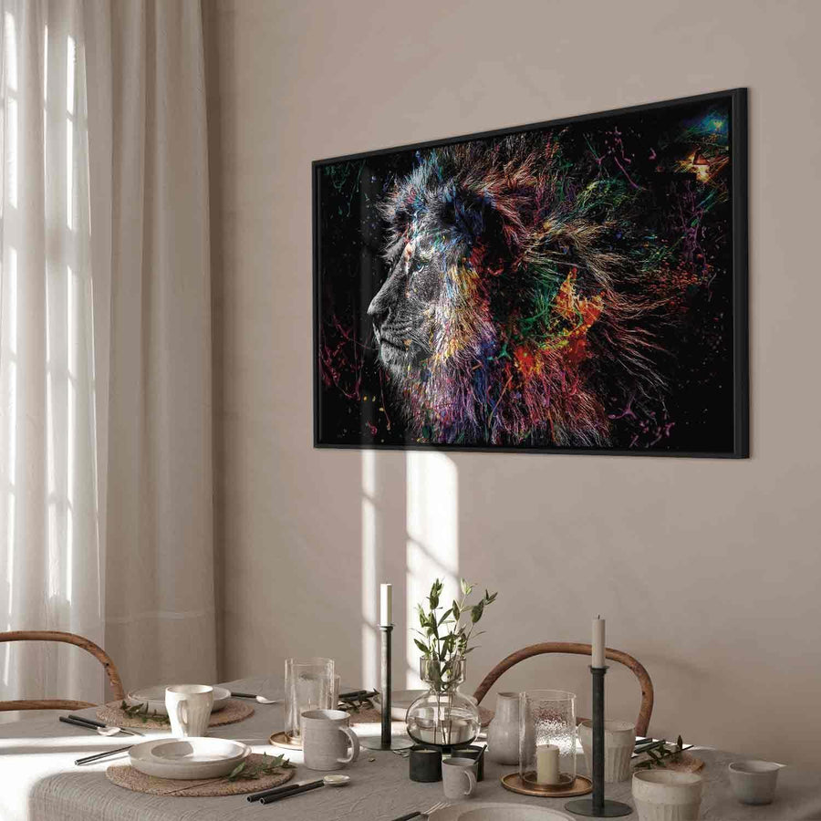 Leinwandbild - Crazy Lion (1 Part) Wide Artgeist