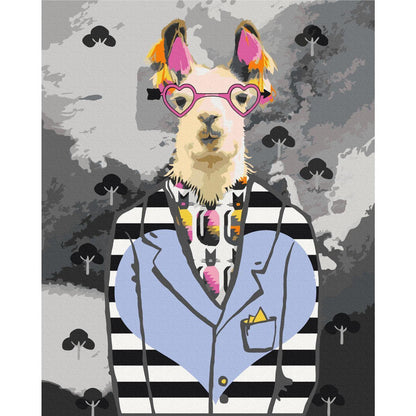 Malen nach Zahlen - Crazy Alpaca