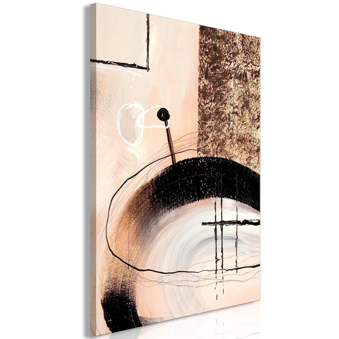 Leinwandbild - Art of Shapes (1-part) - Hand-Painted Abstract Artwork Artgeist