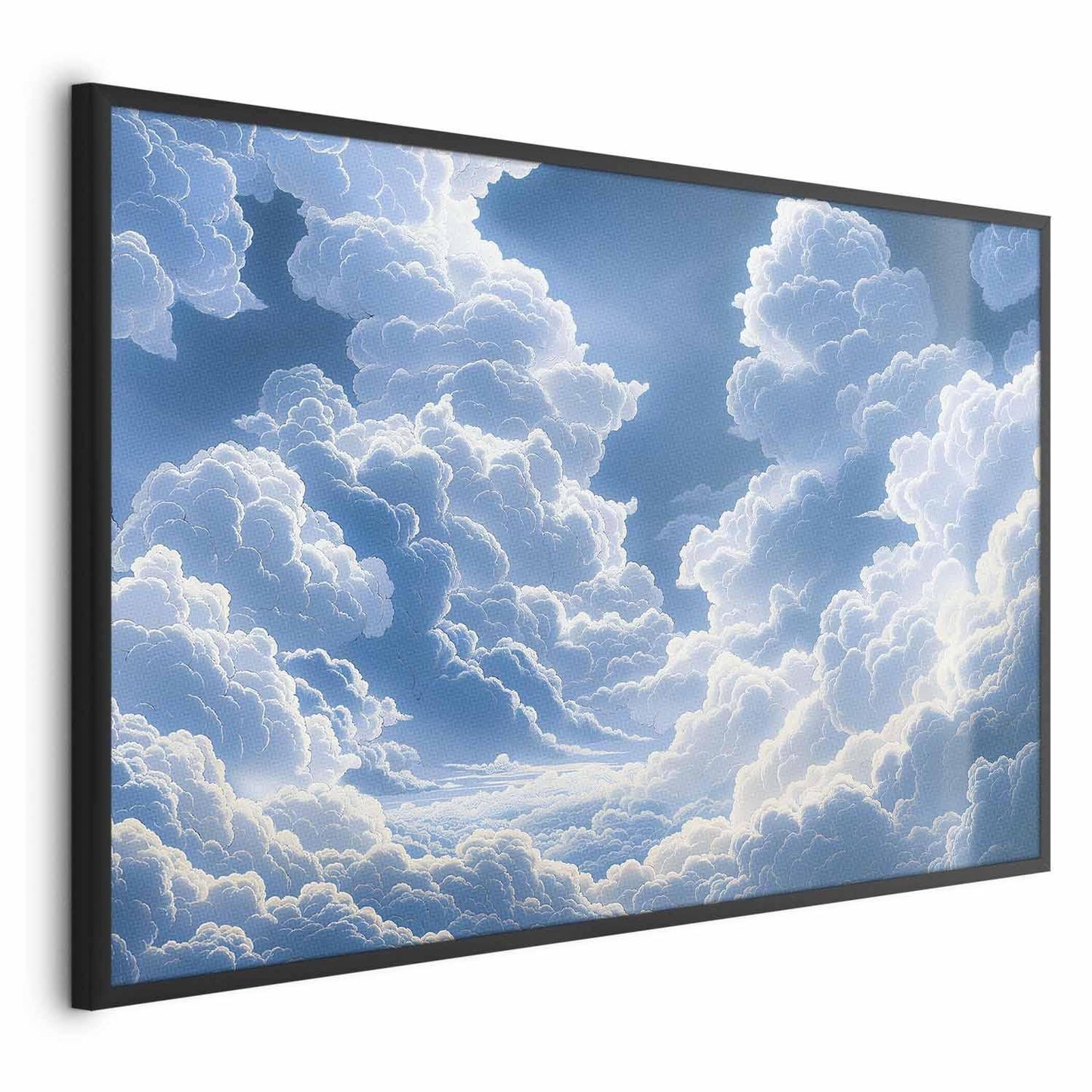 Poster - Blue Sky Breaking Through White, Fluffy Clouds Artgeist