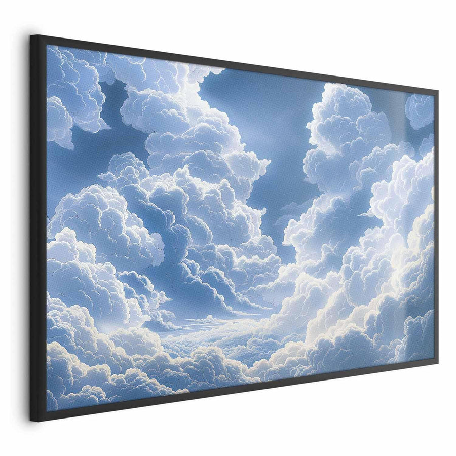 Poster - Blue Sky Breaking Through White, Fluffy Clouds Artgeist