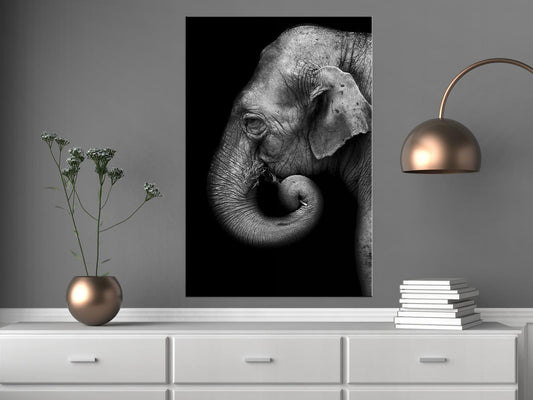 Leinwandbild - Portrait of Elephant (1 Part) Vertical