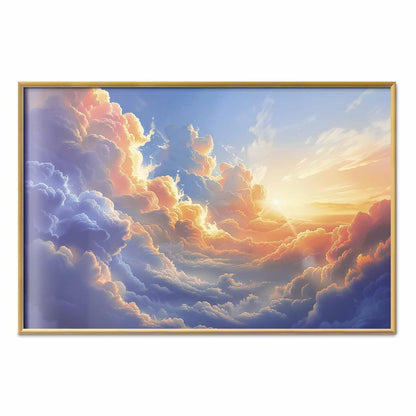 Poster - Sunset Over a Cloudy Sea: A Wonderful Symphony of Colors