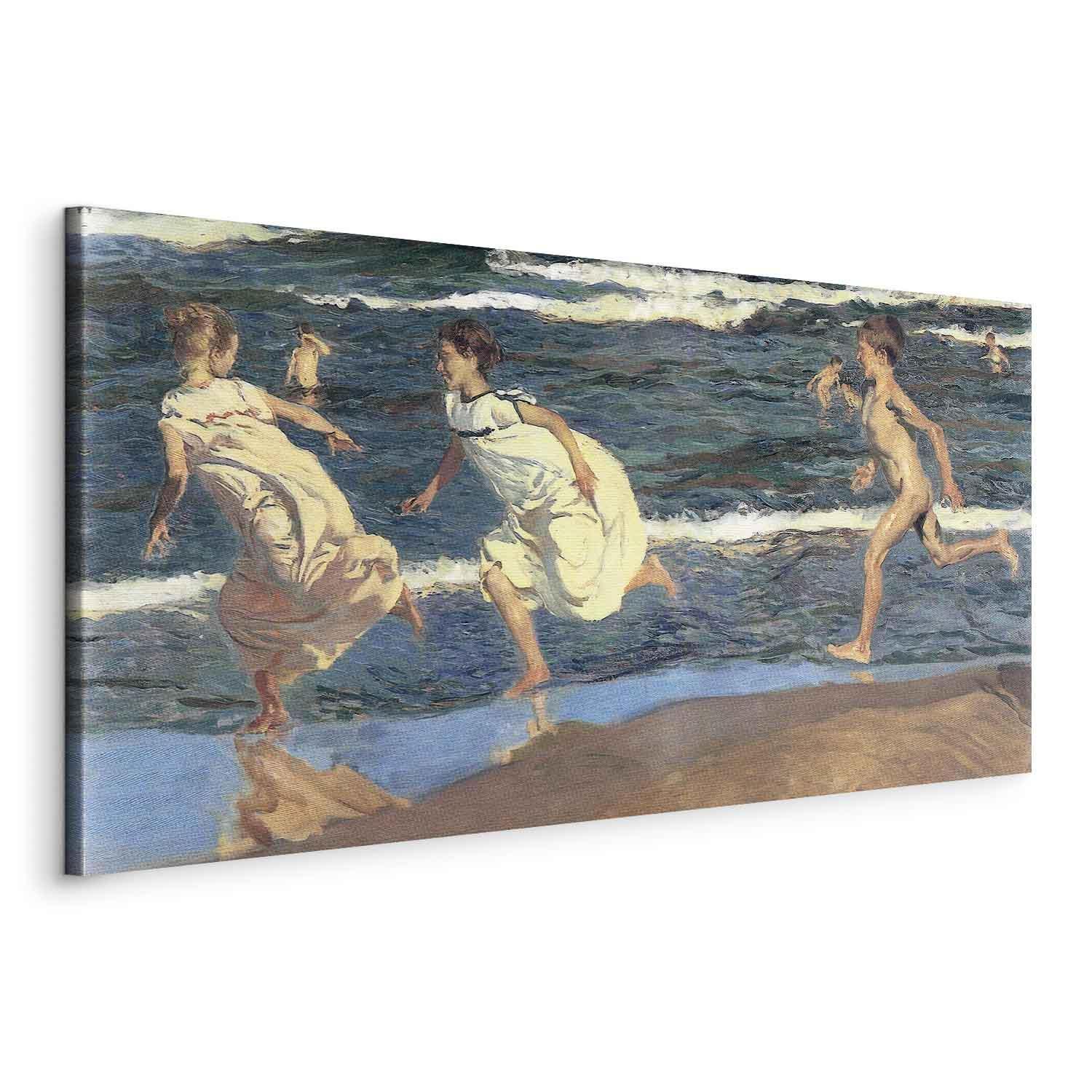 Leinwandbild - Running along the Beach (Joaquín Sorolla y Bastida) Artgeist