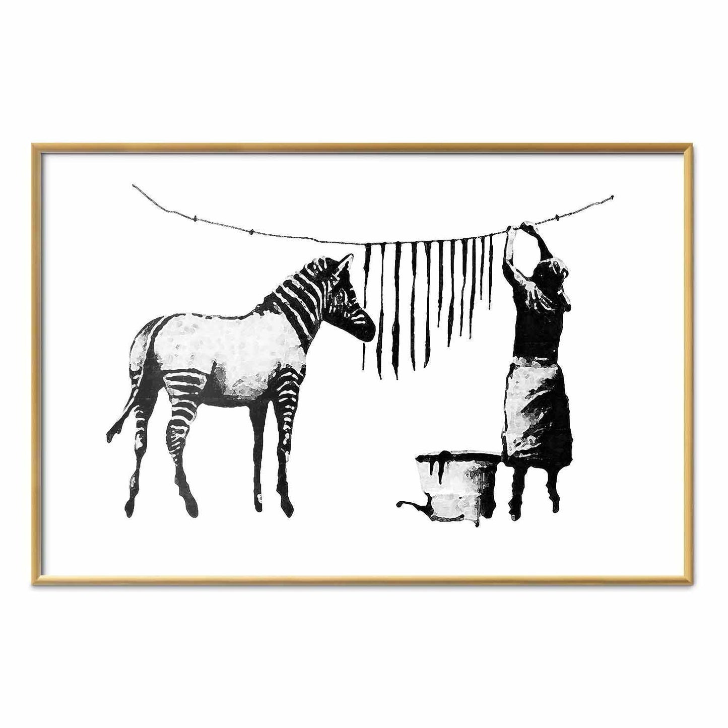 Poster - Banksy: Zebra Washing