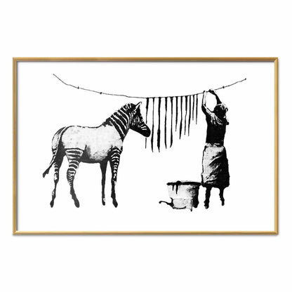 Poster - Banksy: Zebra Washing