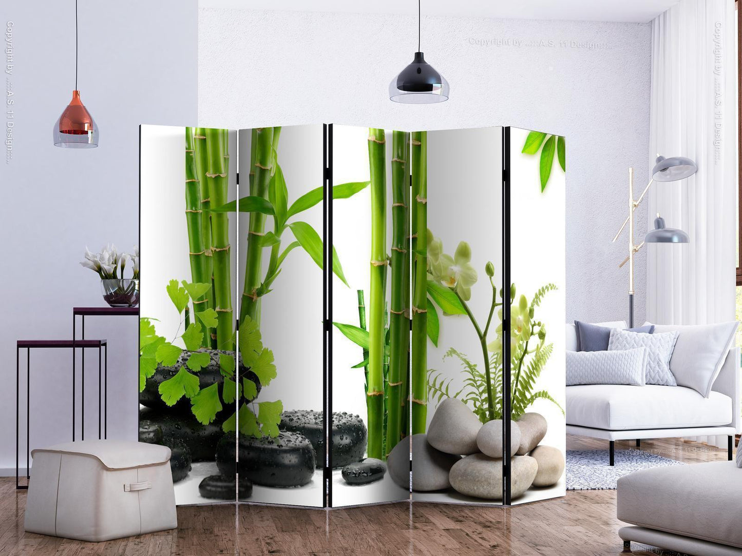 Paravent - Bamboos and Stones II Artgeist