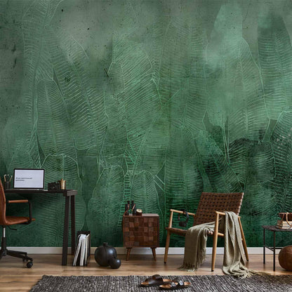 Fototapete - Green Banana Leaves