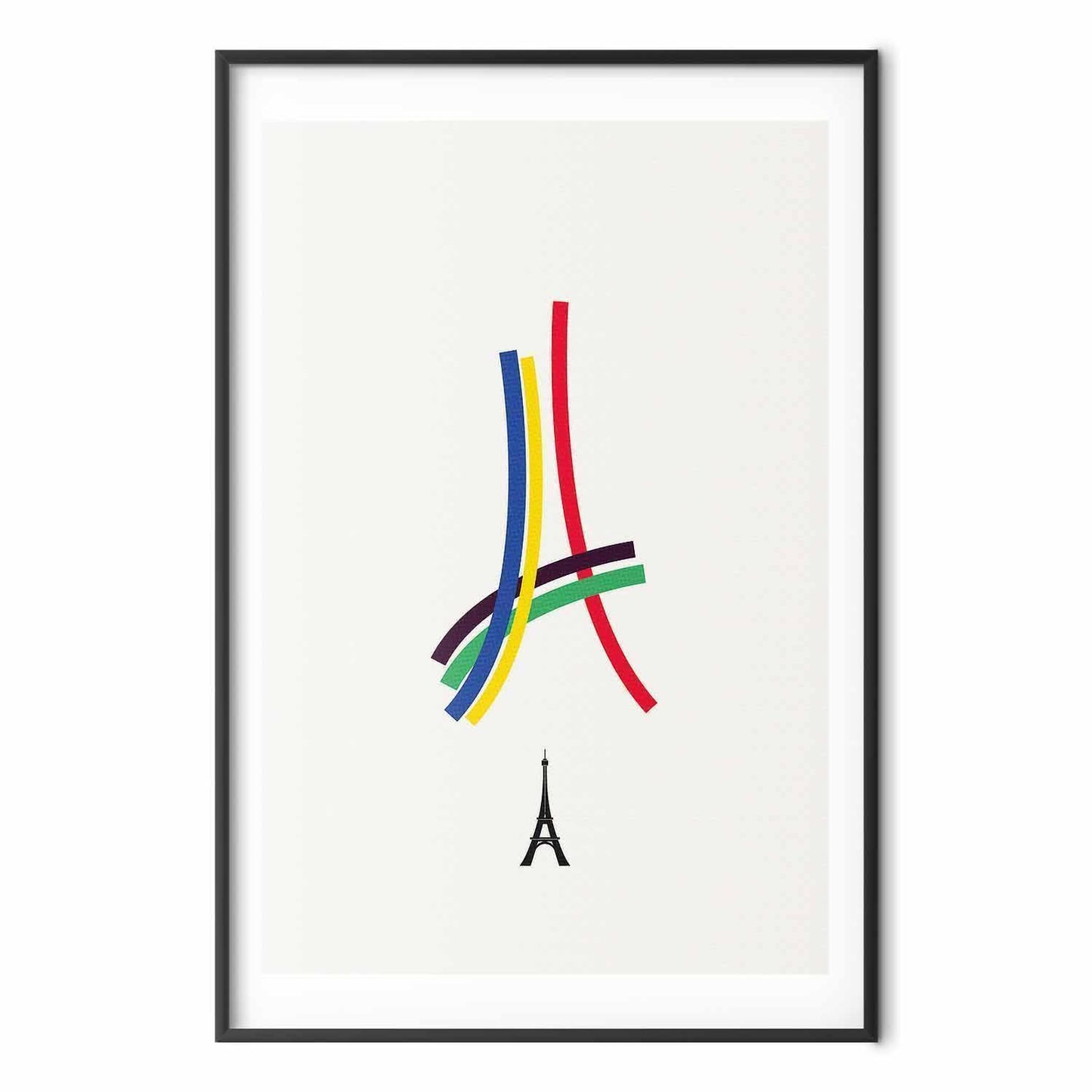 Poster - Eiffel Tower - Colored Graphic - Abstraction