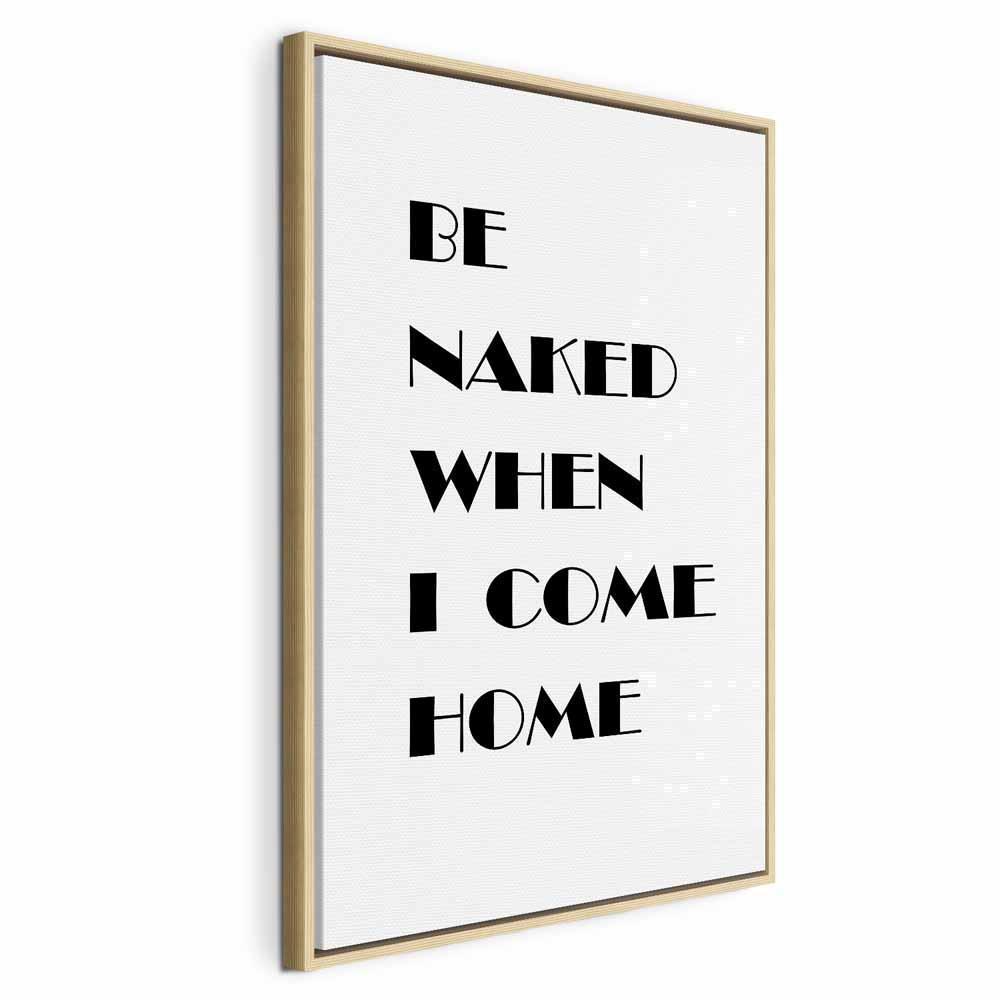 Leinwandbild - Homecoming (1-part) - Black and White English Inscriptions