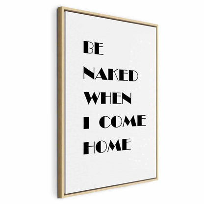 Leinwandbild - Homecoming (1-part) - Black and White English Inscriptions