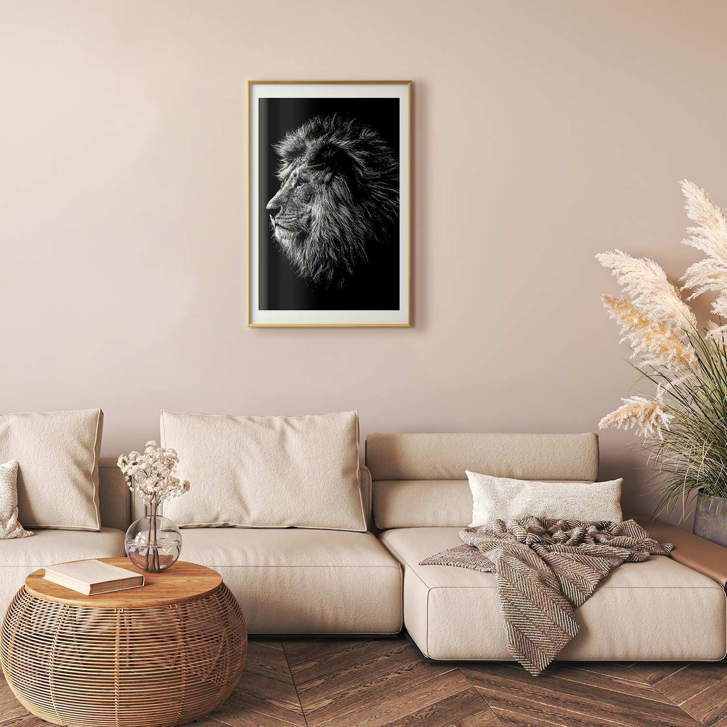 Poster - Blue-eyed Lion Artgeist