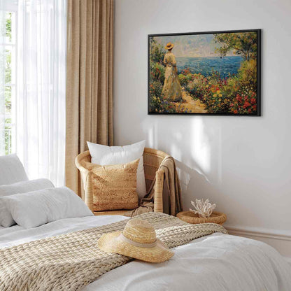 Leinwandbild - Nostalgic impression - a pensive woman contemplating