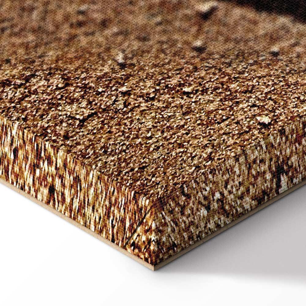 Leinwandbild - Feather on the Sand (1 Part) Vertical