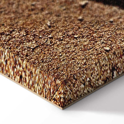 Leinwandbild - Feather on the Sand (1 Part) Vertical