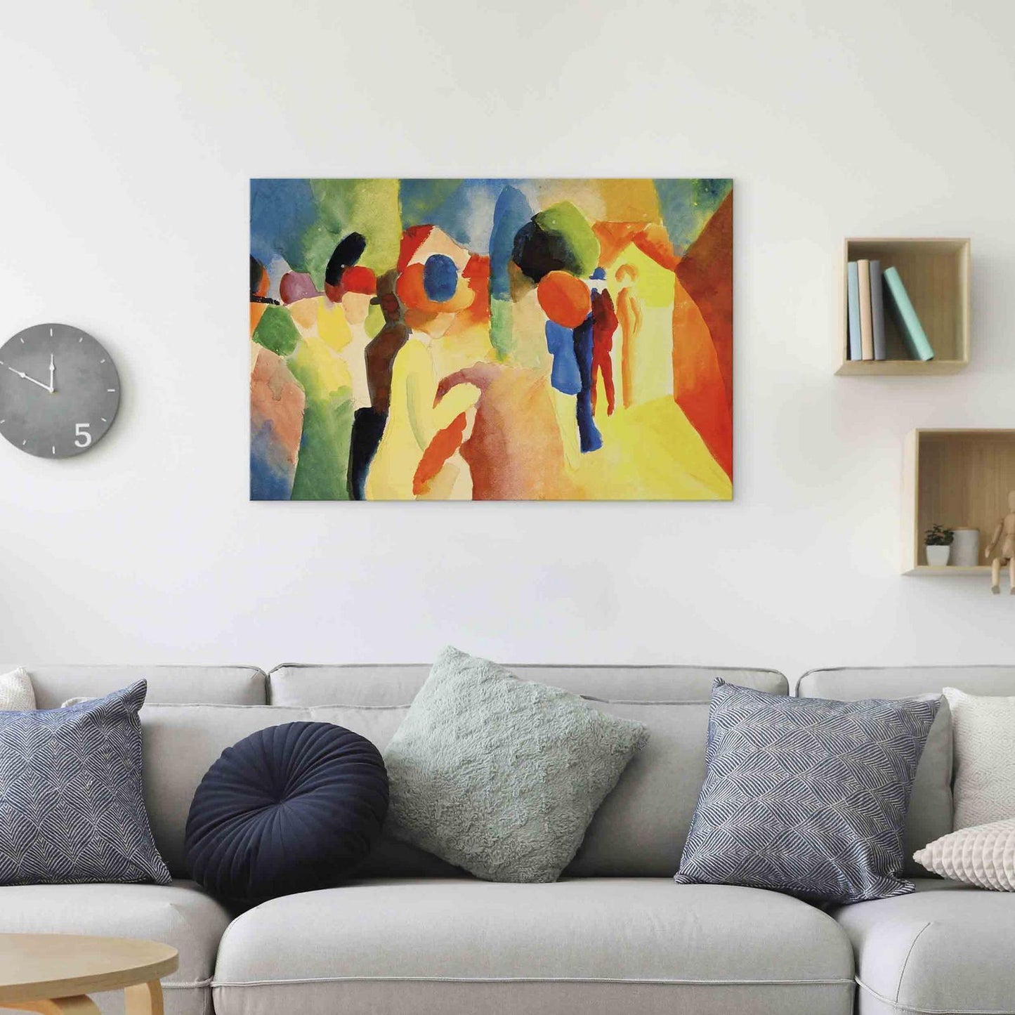 Leinwandbild - With a Yellow Jacket (August Macke) Artgeist