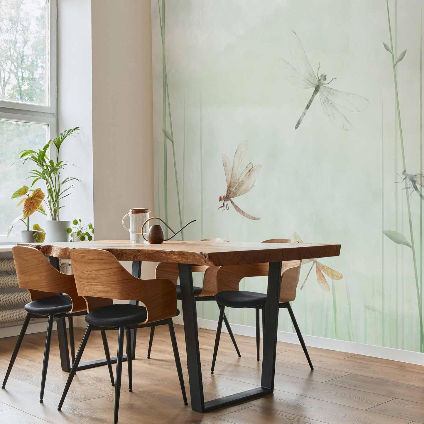 Fototapete - Dragonflies in the Meadow