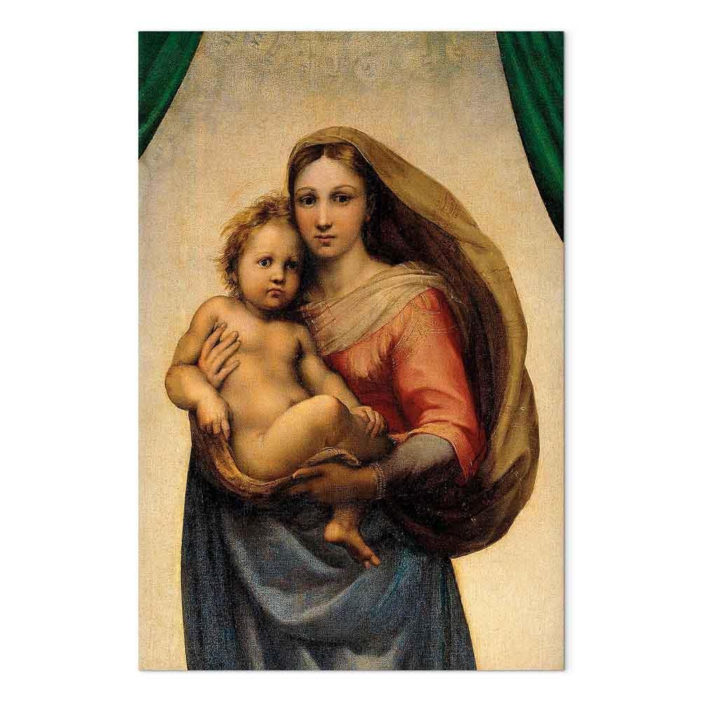 Leinwandbild - Raphael – Sistine Madonna (fragment)