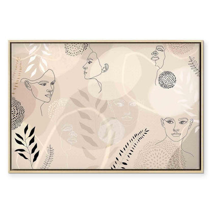 Leinwandbild - Feminine line art
