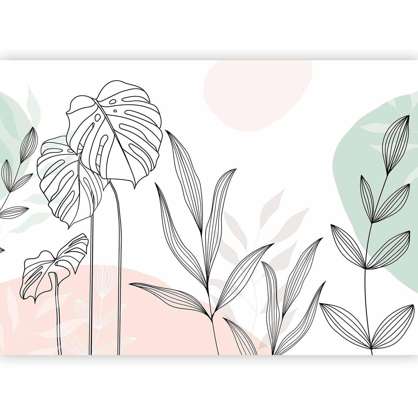 Fototapete - Leaves in Pastels