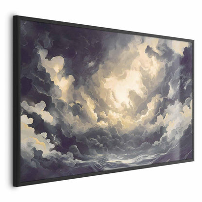 Poster - Epic Play of Light: The Sun Battling for Dominance Over the Clouds Artgeist