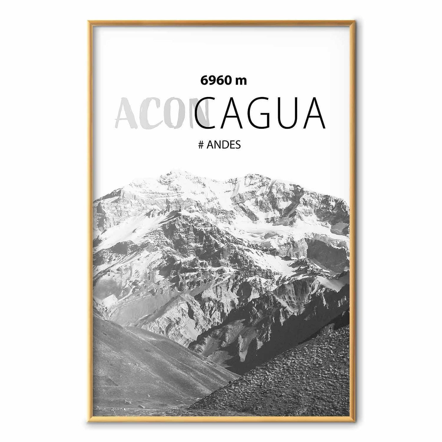 Poster - The majestic peak of Aconcagua mountain crown mountain landscape