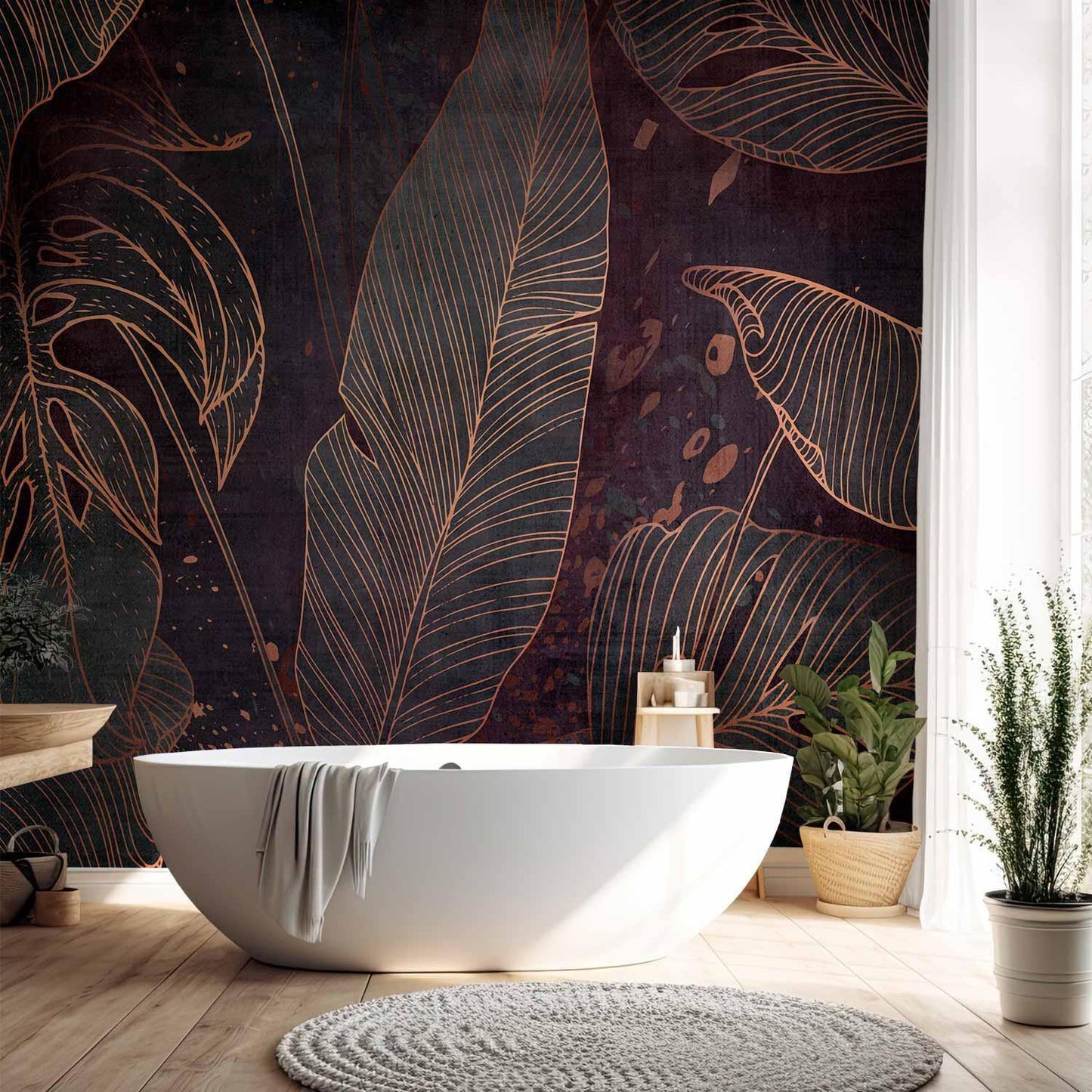 Fototapete - In a Maze of Leaves - Third Variant