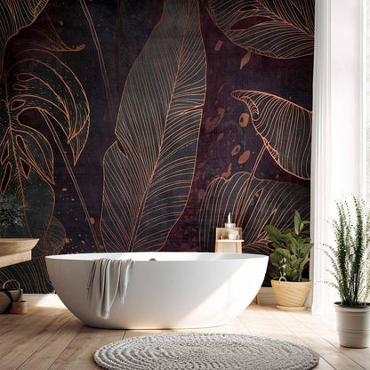 Fototapete - In a Maze of Leaves - Third Variant