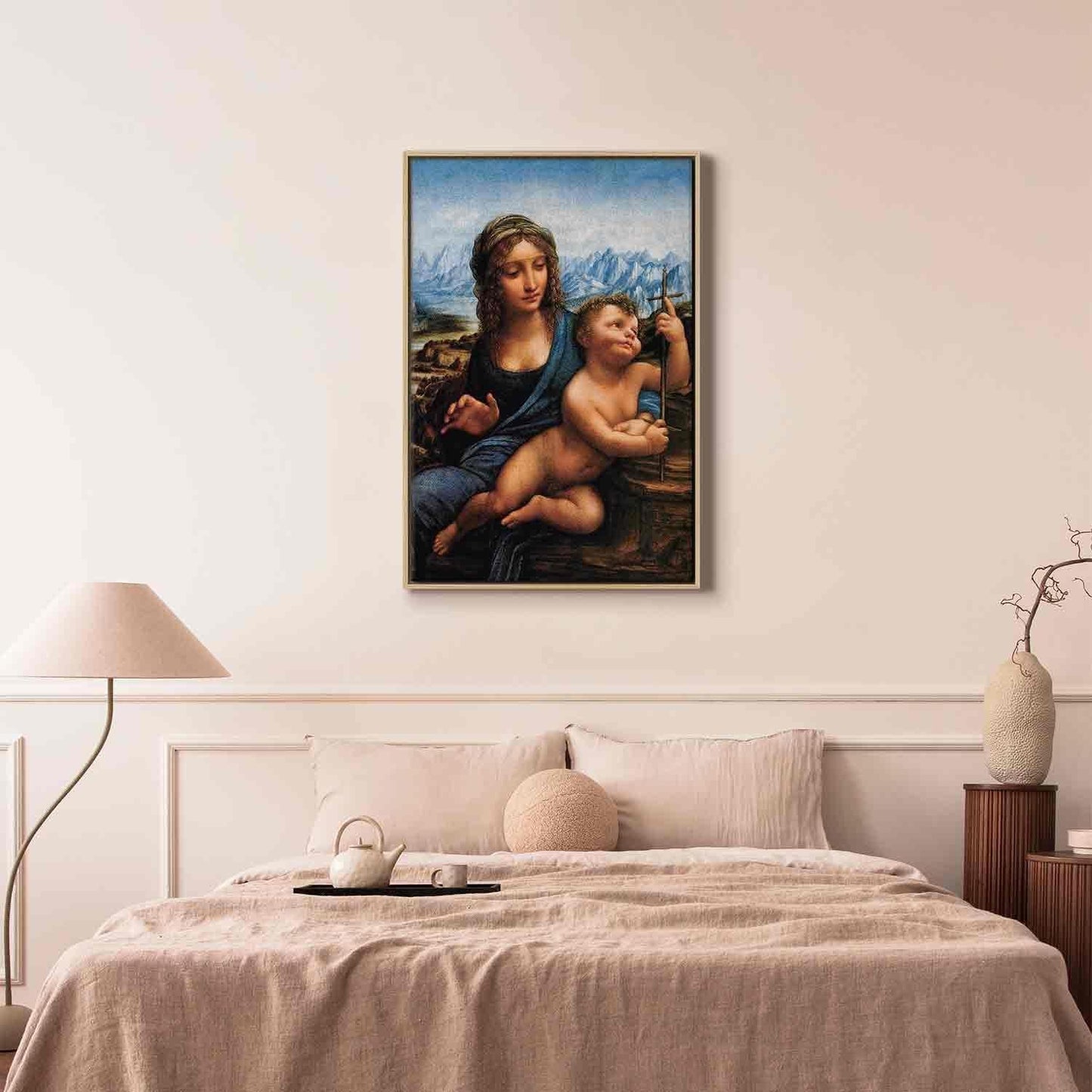 Leinwandbild - Madonna With a Distaff (Leonardo da Vinci) Artgeist