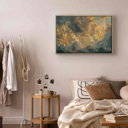 Leinwandbild - Last Breath of the Day: Clouds Illuminated by Evening Glow Artgeist