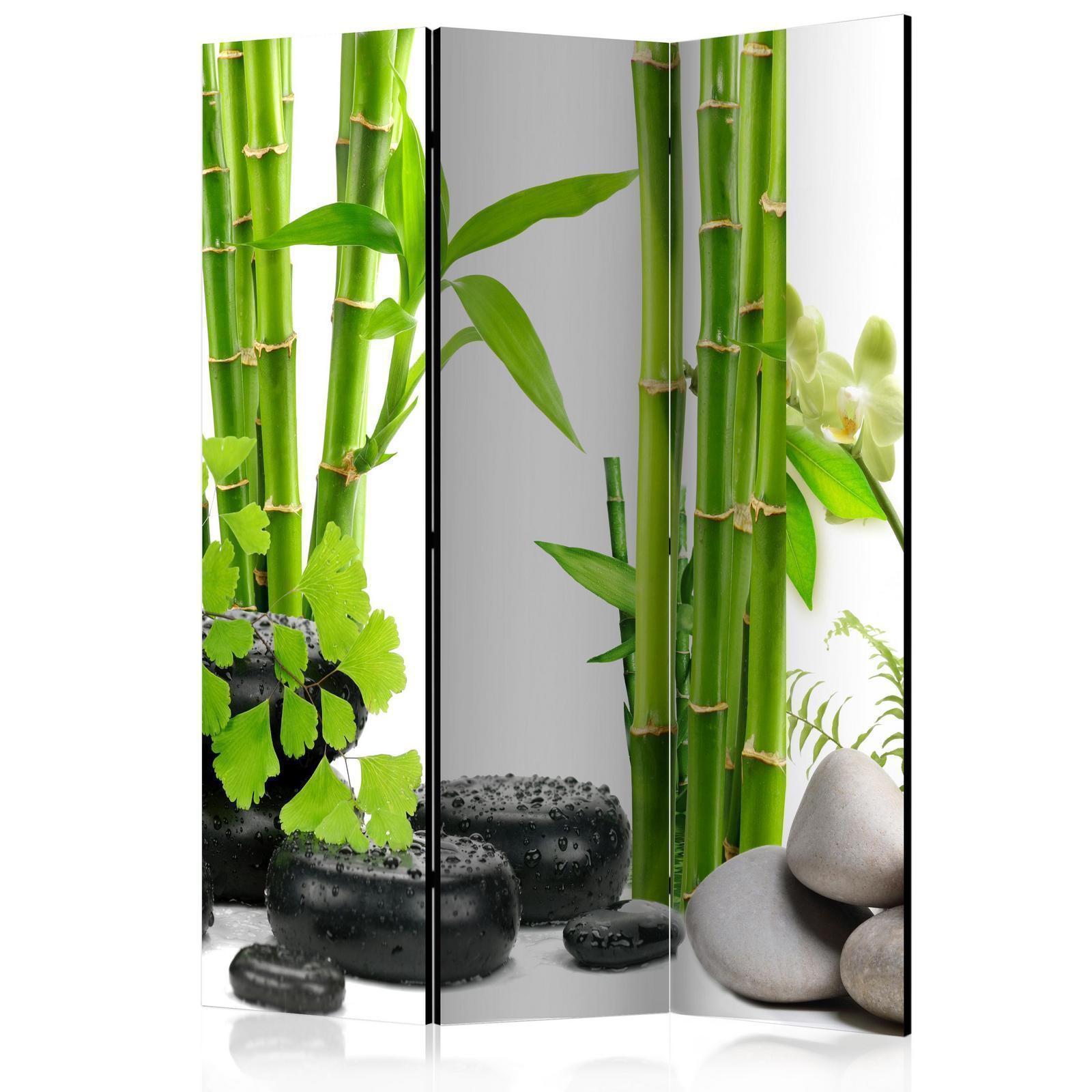 Paravent - Bamboos and Stones Artgeist